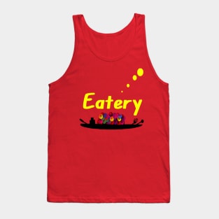 Eatery Logo on Red Background Tank Top